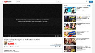 Daily Rewards System Explained - Fortnite Save the World - YouTube