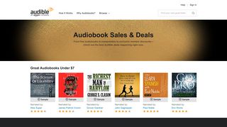 Audiobook Sales, Deals, Promotions & the Daily Deal | Audible.com