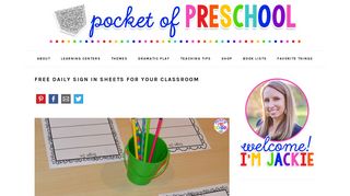 Free Daily Sign In Sheets for Your Classroom - Pocket of Preschool