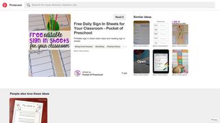 Free Daily Sign In Sheets for Your Classroom | Hands-On Preschool ...