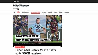 NRL SuperCoach 2018: Sign up, register | Daily Telegraph