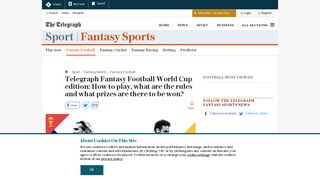 Telegraph Fantasy Football World Cup edition