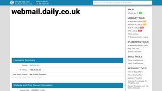 WebMail - Login - webmail.daily.co.uk | IPAddress.com