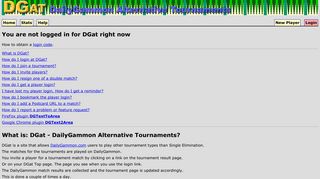 DGat FAQ - Help - DGat DailyGammon Alternative Tournaments