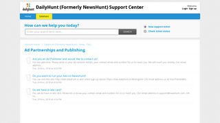 Ad Partnerships and Publishing : DailyHunt (Formerly NewsHunt ...