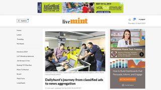 Dailyhunt's journey from classified ads to news aggregation - Livemint