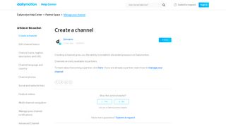 Create a channel – Dailymotion Help Center