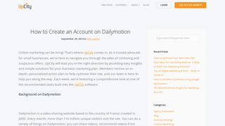 How to Create an Account on Dailymotion | UpCity