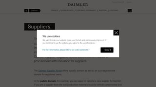 Suppliers | Daimler > Company