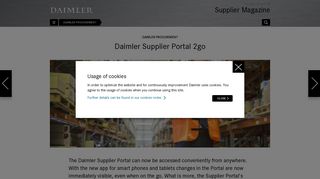 Daimler Supplier Magazine | Daimler Supplier Portal 2go