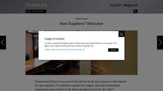 Daimler Supplier Magazine | New Suppliers? Welcome!
