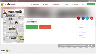 Dainik Jagran e-newspaper in Hindi by Jagran ... - Readwhere