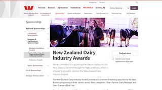 Westpac NZ - NZ Dairy Industry Awards