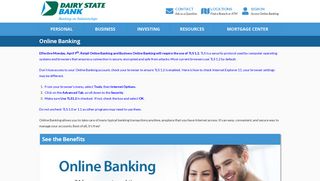 Online Banking | Dairy State Bank