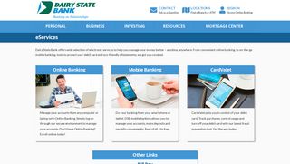 Personal eServices | Dairy State Bank