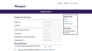 Create An Account | My Dairyland Insurance