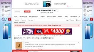 Daisuki.net - free anime streaming service from Japan | MyBroadband