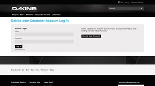 Dakine.com Customer Account Log In - Pro-Store / Dakine