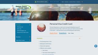 Personal Visa Credit Card - Dakota Plains Credit Union