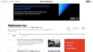 Daktronics Inc. - The New York Times