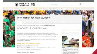 How to set up your Dal email - Information for New Students ...