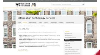 Dal Online - Information Technology Services - Dalhousie University