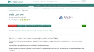 Dale Care Ltd, 13 Hope Street, Crook, Durham - Homecare.co.uk