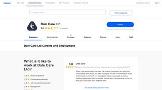 Dale Care Ltd Careers and Employment | Indeed.com
