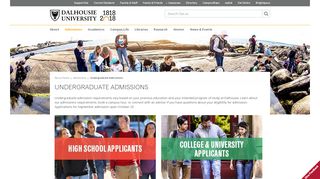 Undergraduate Admissions - Admissions - Dalhousie University