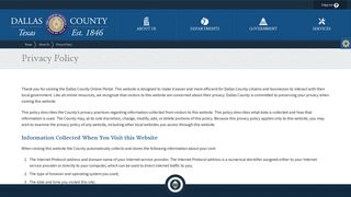 Privacy Policy - Dallas County