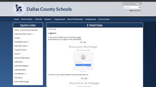 E-Mail Help - Dallas County Schools