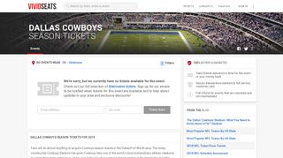 2019 Dallas Cowboys Season Tickets - Buy Cowboys ... - Vivid Seats