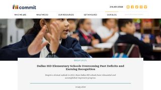 Commit - Dallas ISD Elementary Schools Overcoming Past Deficits ...