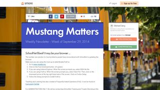 Mustang Matters | Smore Newsletters
