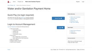 Water and/or Sanitation Payment Home - Water and/or Sanitation ...