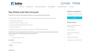 Pay Online and View Account – Dalton Utilities