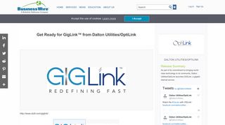 Get Ready for GigLink™ from Dalton Utilities/OptiLink | Business Wire