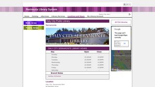 Peninsula Library System : Daly City Public Library - Plsinfo.org