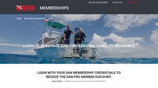 Login to Purchase DAN Professional Liability Insurance