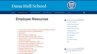 Employee Resources | Dana Hall School