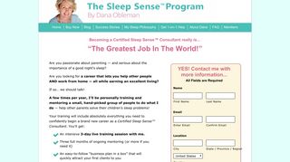 Greatest Job - The Sleep Sense Program by Dana Obleman