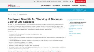 Employee Benefits - Beckman Coulter