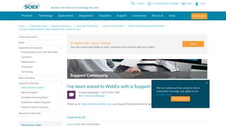 I've been asked to WebEx with a Support Rep, where do I go? | SCIEX ...