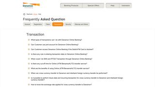FAQ | Danamon Online Banking