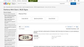 Danbury Mint Size L MLB Signs | eBay