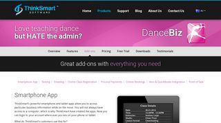 ThinkSmart Software | Products | DanceBiz | Add-ons