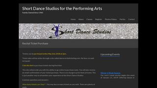Recital Ticket Purchase – Short Dance Studios for the Performing Arts