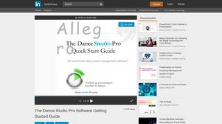 The Dance Studio Pro Software Getting Started Guide - SlideShare