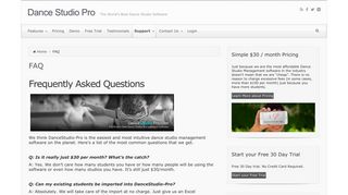 FAQ | Dance Studio Pro