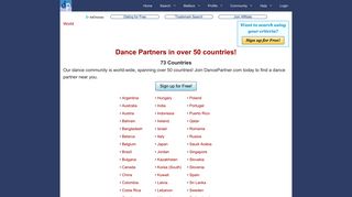 Dance Partners by Region - DancePartner.com - Find a dance partner ...